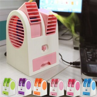 Mini Fan & Portable Dual Bladeless Small Air Conditioner Water Air Cooler